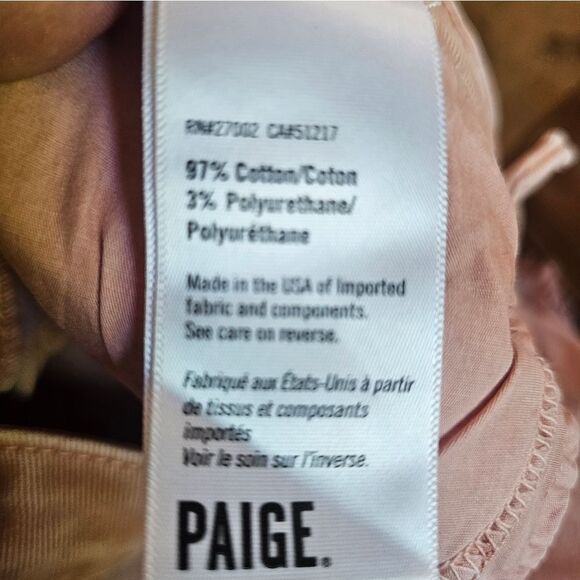 Paige Ankle Jeans Sz 27 With 29" Inseam, Like New! Pinkish/salmon Color - Picture 5 of 6